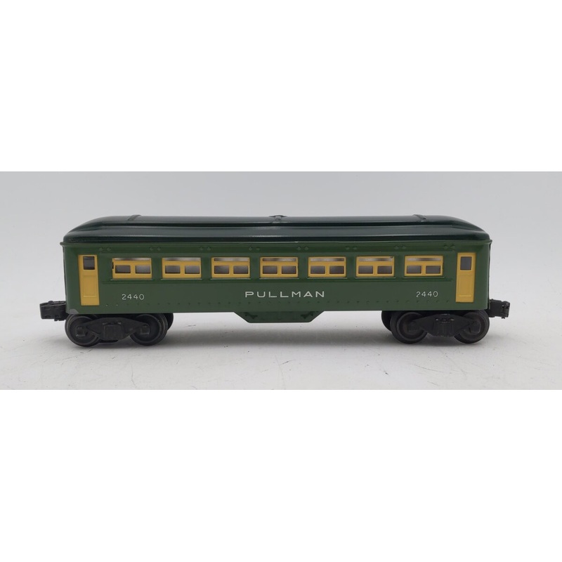 Lionel 2440 Vintage O Lionel Lines Illuminated Green Tinplate Pullman Car VG