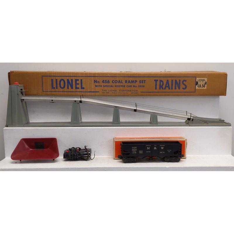 Lionel 456 Vintage O Coal Ramp Set W/ Controller & 3456 Hopper Car EX/Box