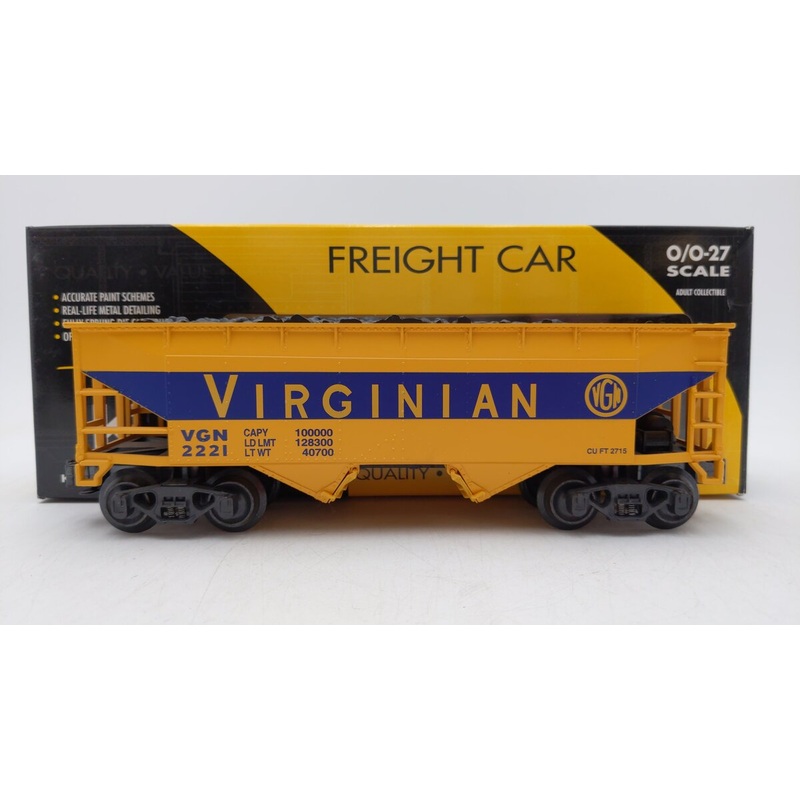 K-Line K621-44624 Virginian 2221 Smooth Hopper w/ Coal Load EX/Box