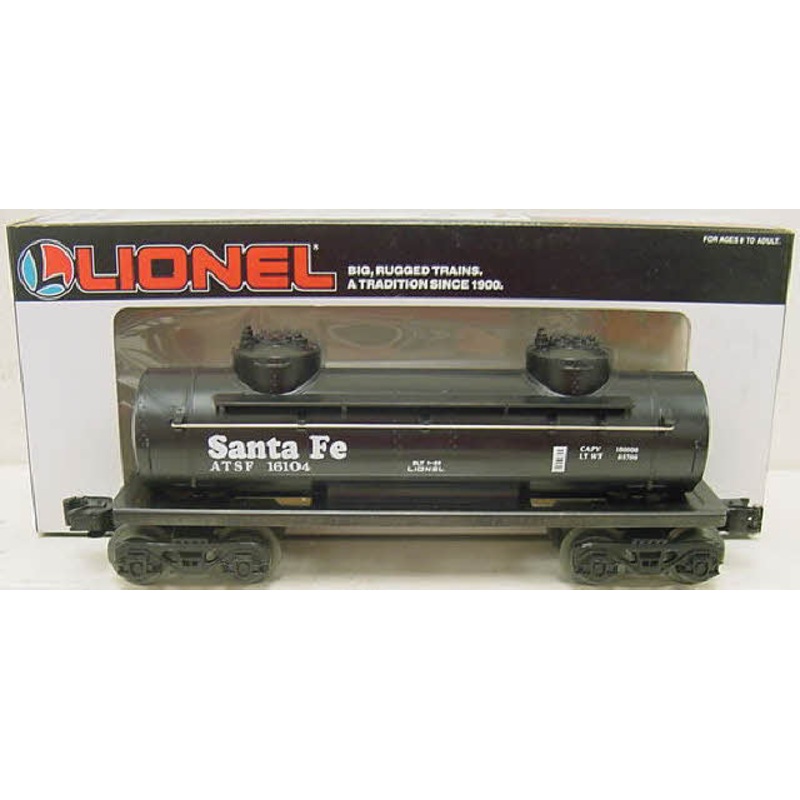 Lionel 6-16104 O Gauge Santa Fe 2-Dome Tank Car #16104 VG/Box