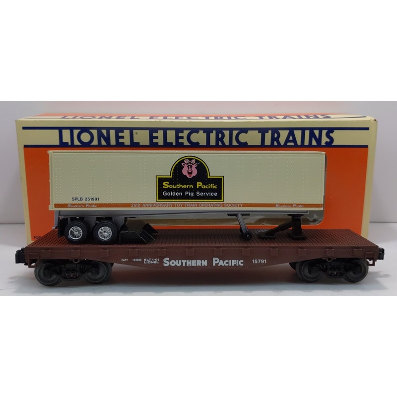 Lionel 6-17889 O Gauge TTOS Southern Pacific Flatcar with Trailer #15791 EX/Box