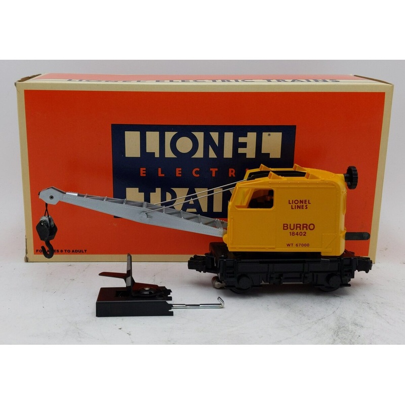 Lionel 6-18402 O Gauge Lionel Lines Operating Burro Crane #18402 EX/Box