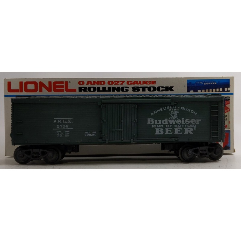 Lionel 6-5704 O Gauge Budweiser King of Bottled Beer Woodside Refrigerator Car LN/Box