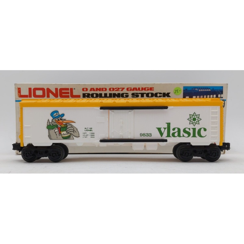 Lionel 6-9833 O Gauge Vlasic Pickles Billboard Reefer Car #9833 EX/Box