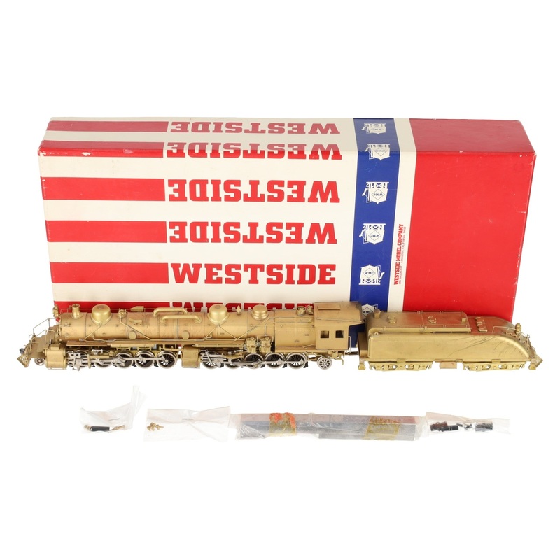 Westside Model Co. HO BRASS AT&SF 3000 2-10-10-2 Steam Locomotive & Tender EX/Box