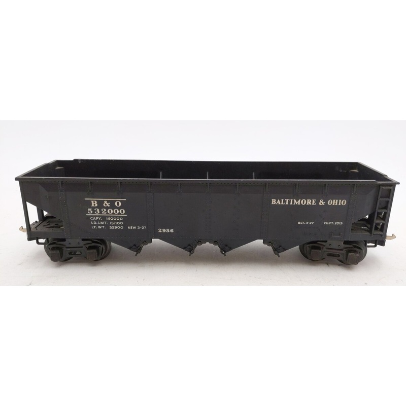 Lionel 2956 Vintage O Prewar Baltimore & Ohio Semi-Scale Die-Cast 4-Bay Hopper VG