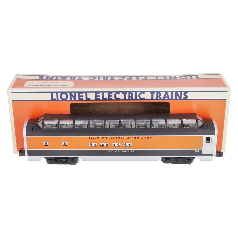 Lionel 6-52085 O Gauge 1996 TCA City of Dallas Dallas Full Vista Dome Car LN/Box
