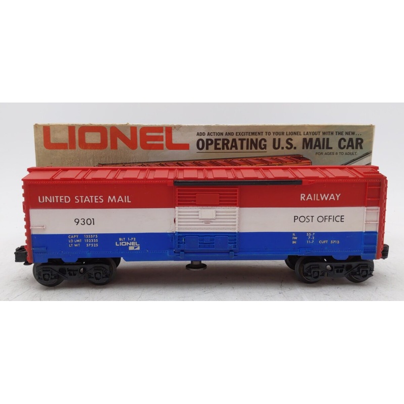 Lionel 6-9301 O Gauge US Mail Operating Boxcar #9301 – Without Mailbag/Box