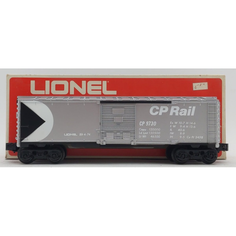 Lionel 6-9730 O Gauge CP Rail Boxcar – White Letter Version LN/Box