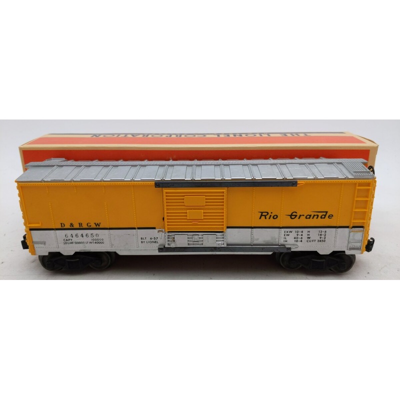 Lionel 6464-650 Vintage O Denver and Rio Grande Boxcar- Type IIB EX
