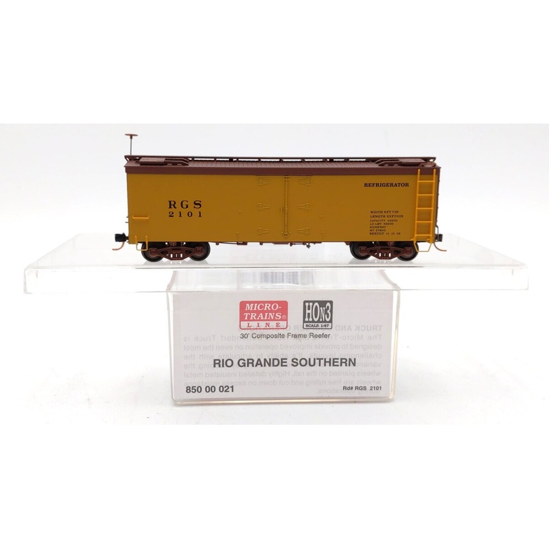 Micro-Trains 85000021 HOn3 Rio Grande Southern 30′ Composite Frame Reefer #2101 LN/Box