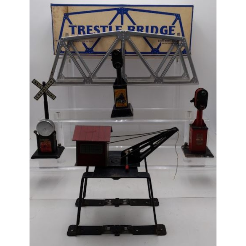 Vintage Marx 1320, 418, 422, 404, & 405 O Gauge Accessories [5]/Box