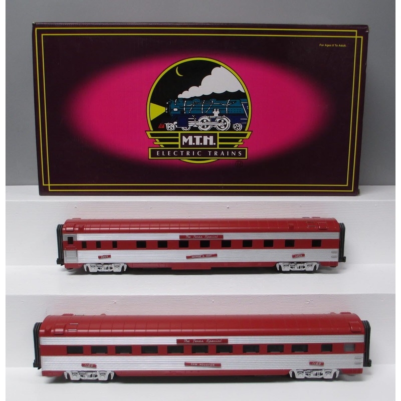 MTH 20-6628 O Texas Special 70′ Streamlind Slpr/Din Passenger Car Set (Set of 2) LN/Box
