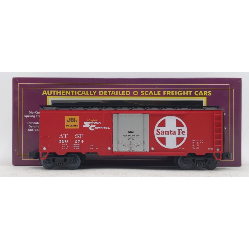 MTH 20-94008 O Gauge AT&SF Reefer Car #520274 EX/Box