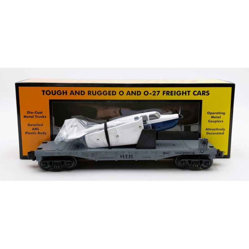 MTH 30-7672 O MTH Flatcar w/Airplane #1961 LN/Box