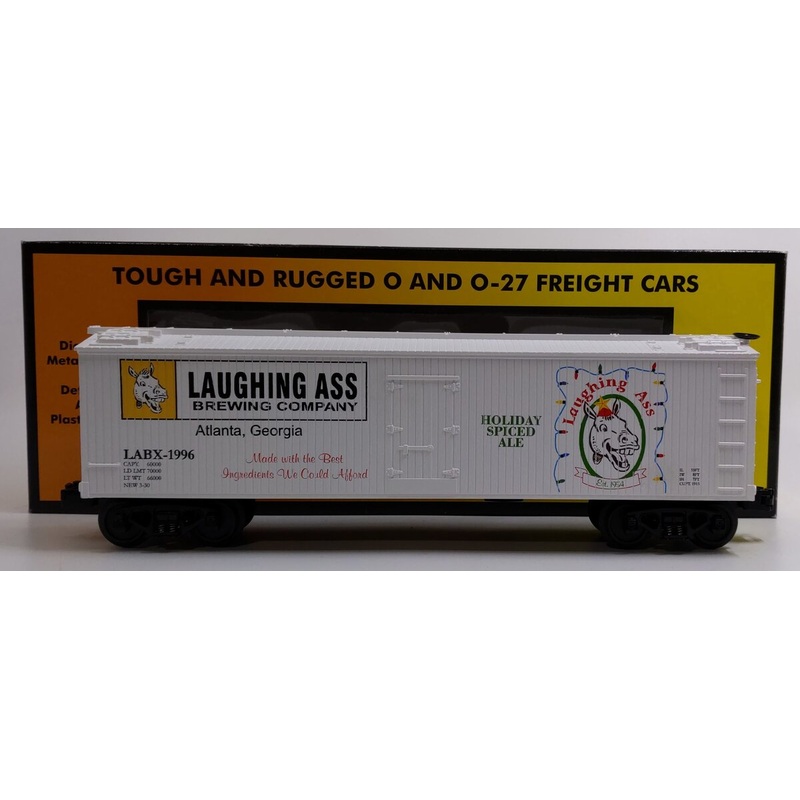 MTH 30-78051 O Gauge Laughing Ass Brewing Company Refrigerator Car EX/Box