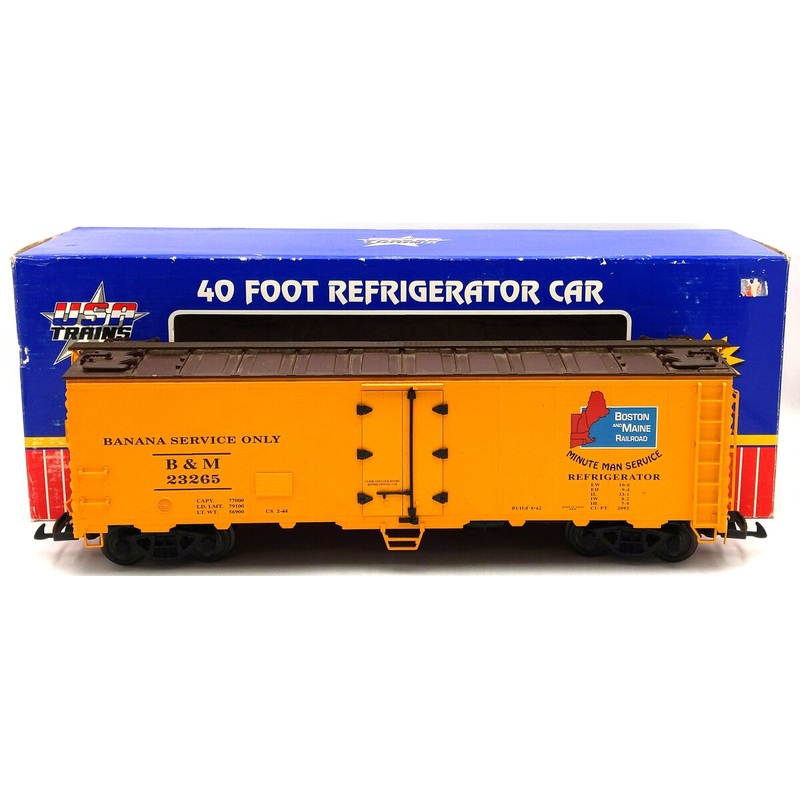 USA Trains 16520 G Boston & Maine 40′ Refrigerator Car EX/Box
