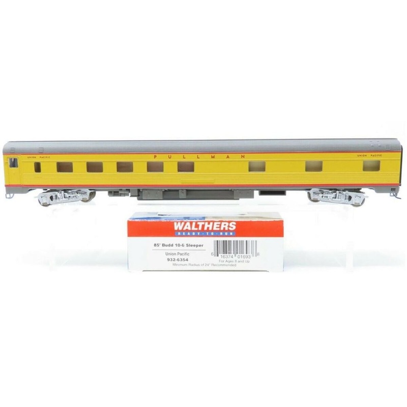 Walthers 932-6354 HO Scale Union Pacific 85′ Budd 10-6 Sleeper Car LN/Box