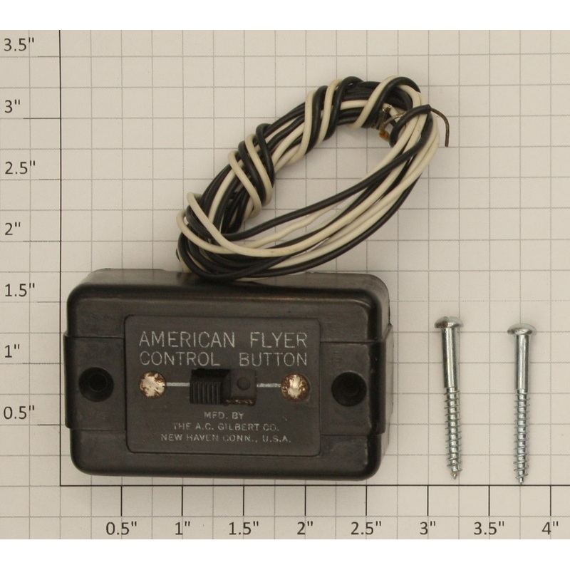 American Flyer XA10961-CB S Scale Slide Switch Control Button w/ Wire and Screws