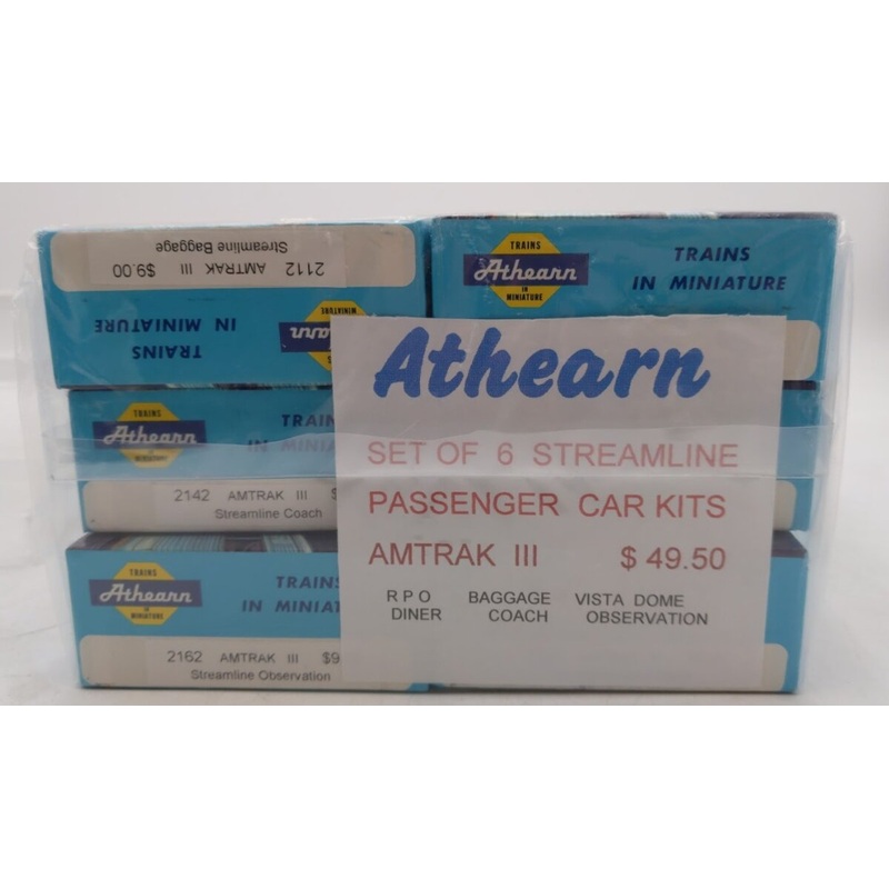 Athearn 4950 HO Streamline Passenger Car Amtrak III Kit (Pack of 6)