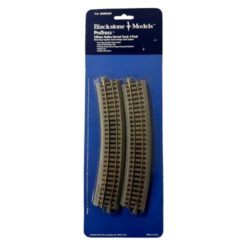 Blackstone Models B500200 HOn3 ProTraxx 480mm Radius Curved 4-Pack Track