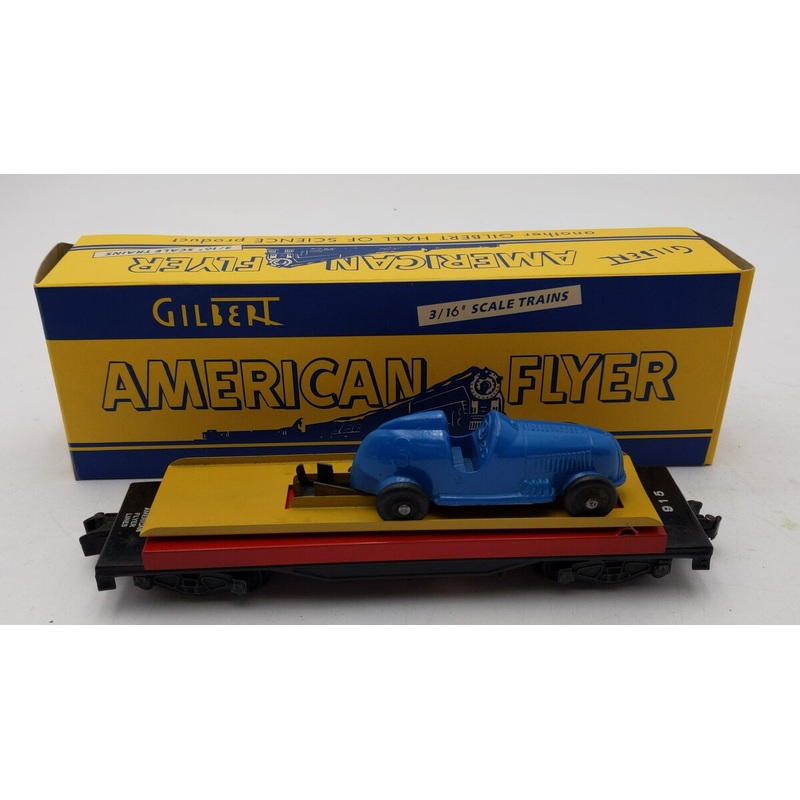 American Flyer Vintage S Scale  Unloading Flat Car #915 VG/Box
