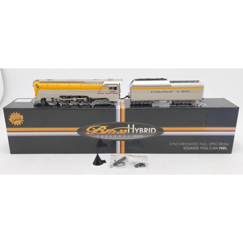 Broadway Limited 4554 HO C&O L-1 4-6-4 Hudson Steam Locomotive & Tender #490 EX/Box