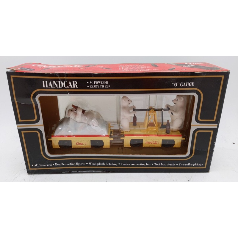 K-Line K2625-02 O Gauge Coca Cola Polar Bear Handcar & Trailer LN/Box
