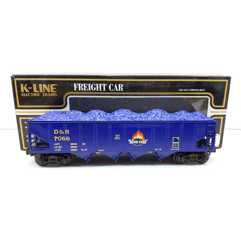 K-Line K623-1452 O Gauge Delaware & Hudson 4-Bay Hopper #7066 EX/Box