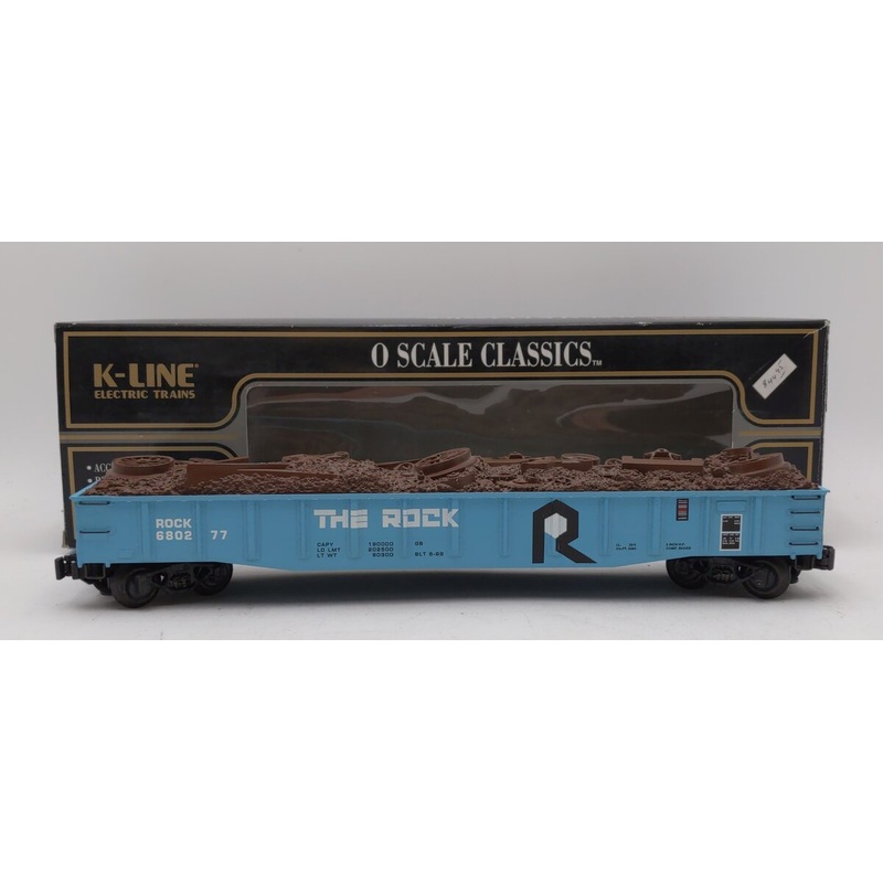 K-Line K652-1391 O Gauge Rock Island Die Cast Gondola w/ Load #680277 EX/Box