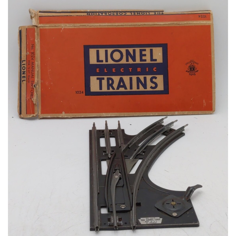 Lionel 1024 Vintage O27 Manual Right Hand Switch VG/Box