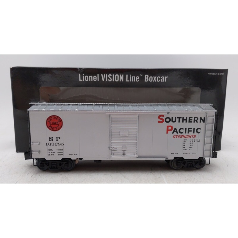 Lionel 2126410 O Vision Line Southern Pacific Boxcar #163285 with Sound LN/Box