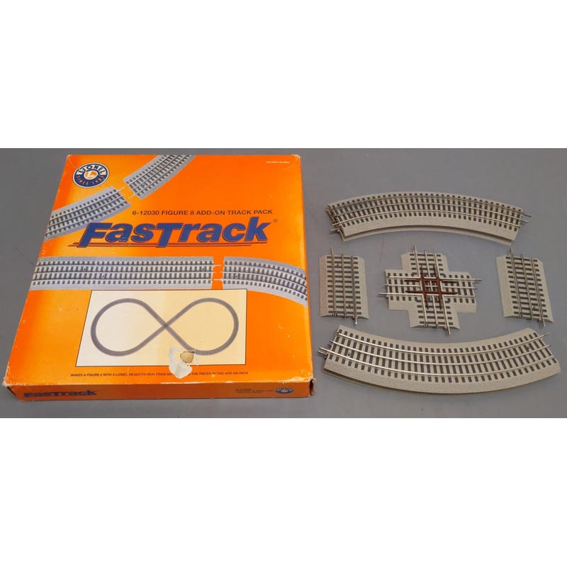 Lionel 6-12030 O FasTrack Figure-8 Expansion Track Pack EX/Box