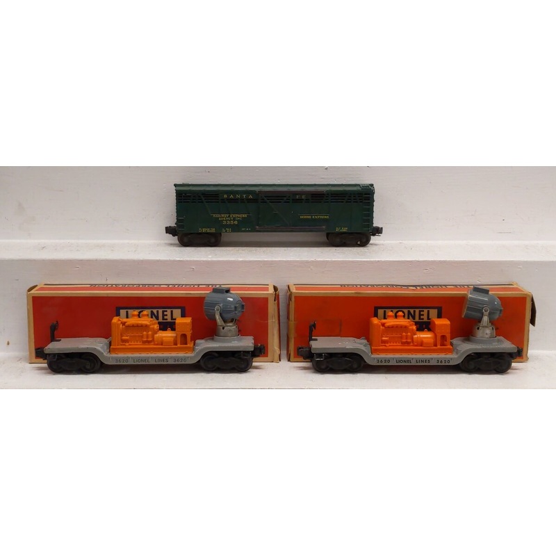 Lionel Vintage O Assorted Freight Cars: 3356, 3620 [3] EX/Box