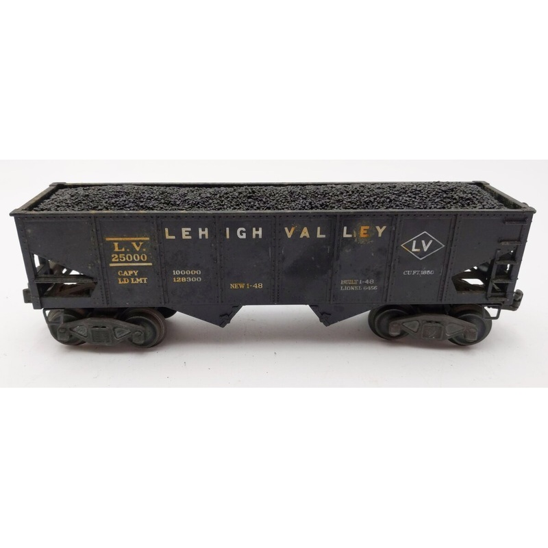 Lionel Vintage O Custom Hopper Car w/Coal Load #25000 VG