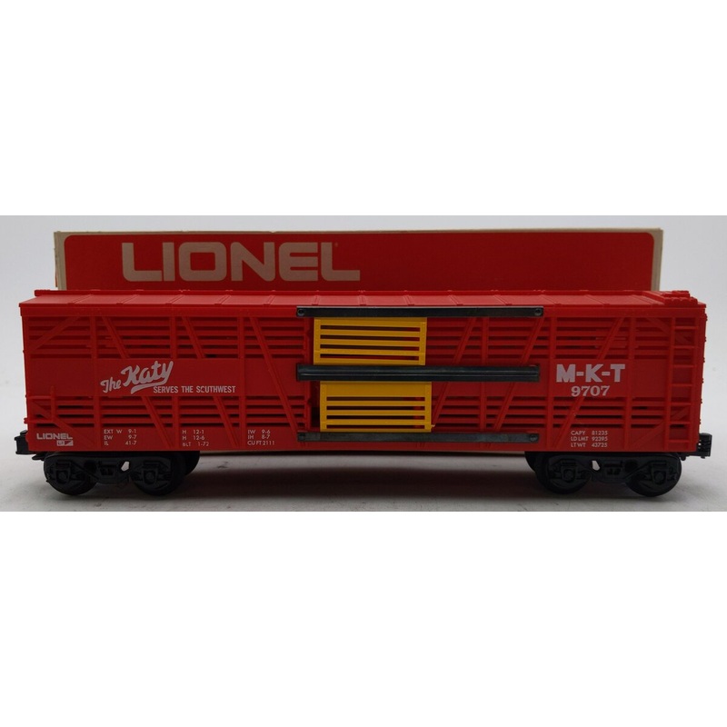 Lionel 6-9707 O Gauge Missouri, Kansas and Texas Cattle Car #9707 EX/Box