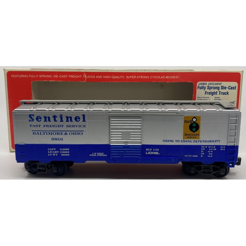 Lionel 6-9801 O Gauge Baltimore & Ohio Sentinel Box Car EX/Box