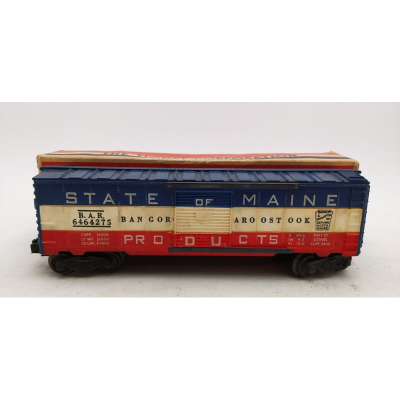 Lionel 6464-275 Vintage O State of Maine Boxcar – Painted Type IIA VG/Box