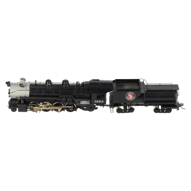 LMB HOBRASS Great Northern Mikado 2-8-2 Steam Locomotive w/Tender #3662 -Painted VG