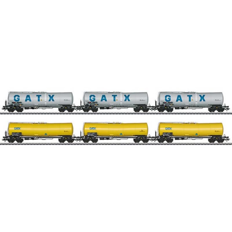 Marklin 46544 HO GATX Rail Bogie Tank Wagons (Set of 6) NIB