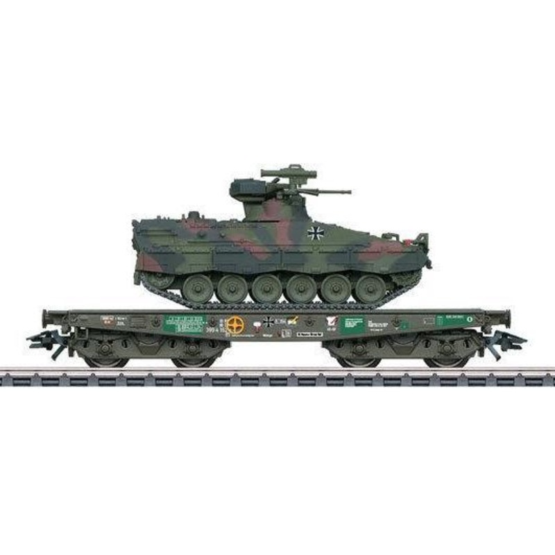 Marklin 48747 HO Scale Heavy-Duty Flat Car w/Marder Tank NIB