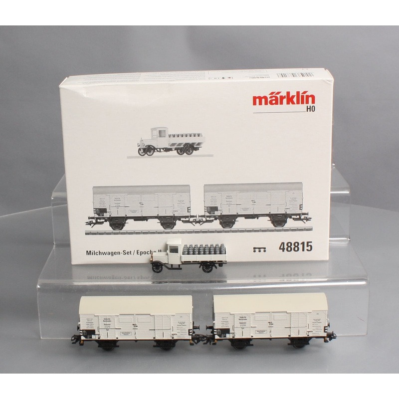 Marklin 48815 DRG HO Milk Car Set with Truck (Set of 2) NIB
