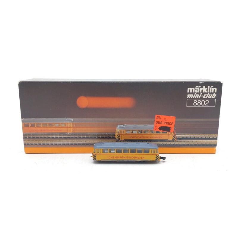 Marklin 8802 Z DB Schienenreinigungswagen Track Cleaning Railbus LN/Box