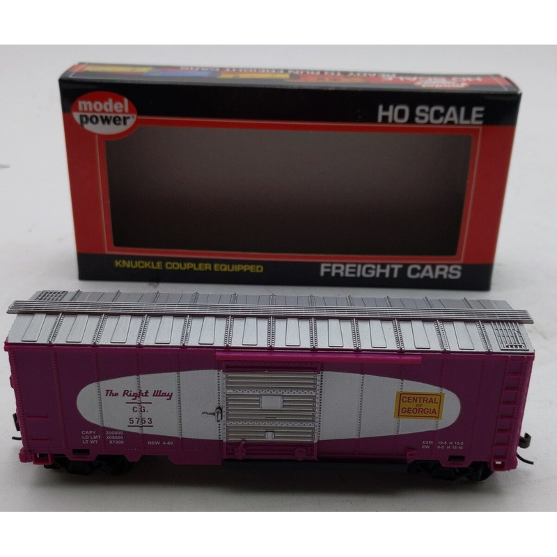 Model Power 97972 HO Scale Central of Georgia 40′ Canadian Box Car #5753 LN/Box