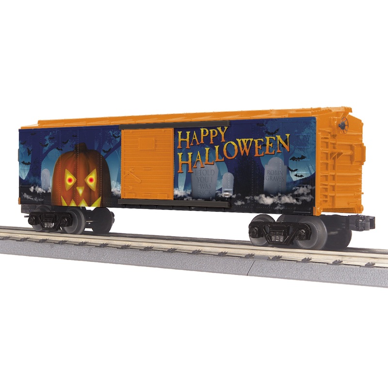 MTH 30-74934 O Halloween Box Car with Glowing LEDs NIB