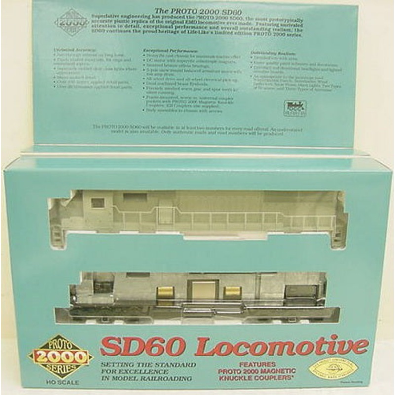 Proto 2000 23492 HO Scale Undecorated SD60 Diesel Locomotive MT/Box