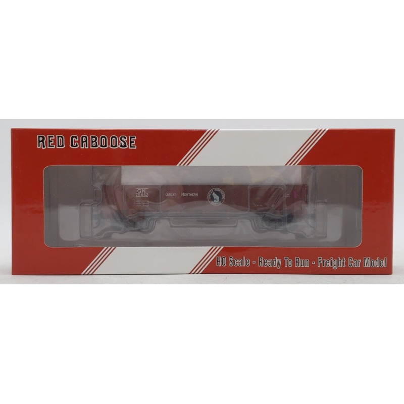 Red Caboose RR-35010-27 HO Great Northern Steel-Sides Drop Bottom Gondola #75662 LN/Box