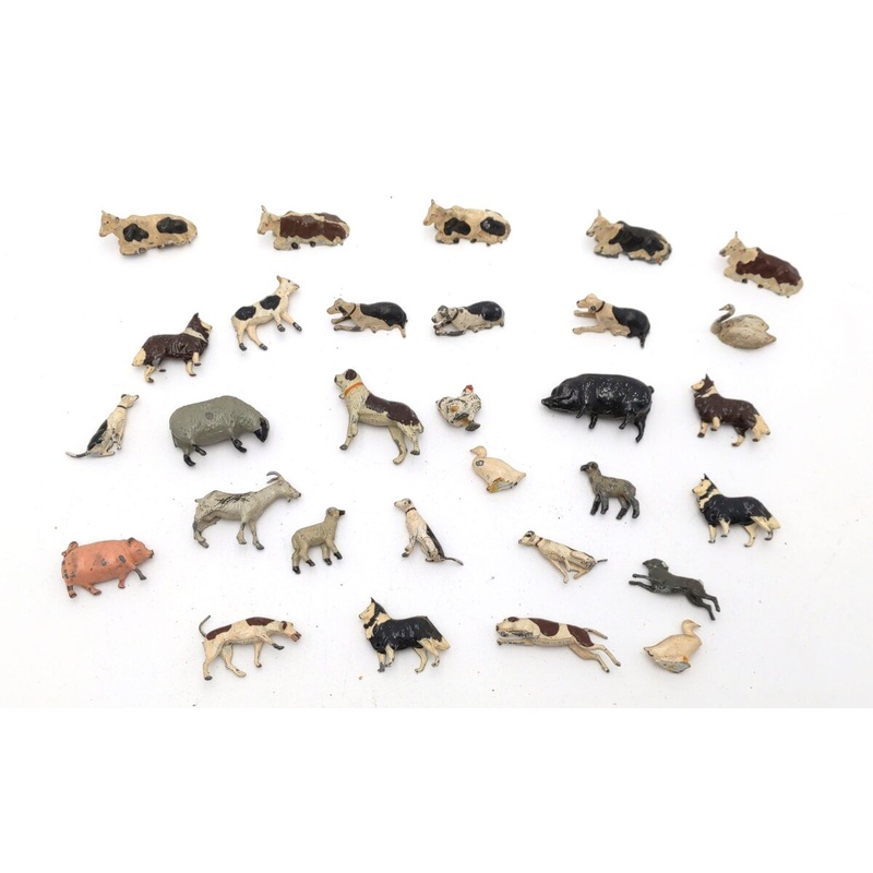 Assorted Vintage Lead Farm Animal Figures [30] VG