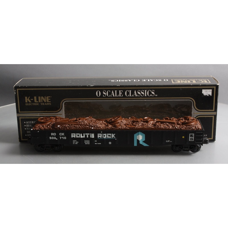 K-Line K652-1392 O Gauge Rock Island Gondola w/Scrap Load #502710 EX/Box