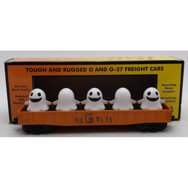 MTH 30-72191 O Halloween Gondola Car with Flickering Lighted Jack-O-Lanterns LN/Box